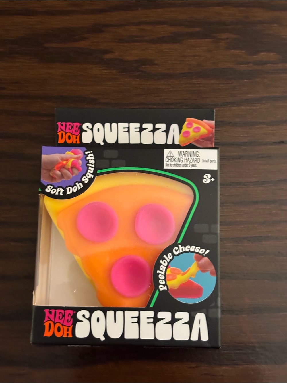Squeeza Orange & Pink Pizza Squeeze Toy